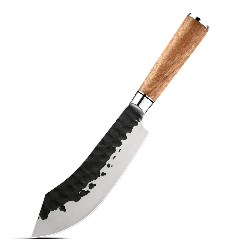 Řeznická rukojeť z nerezové oceli s vysokým obsahem uhlíku a palisandru 18 cm - Hikari