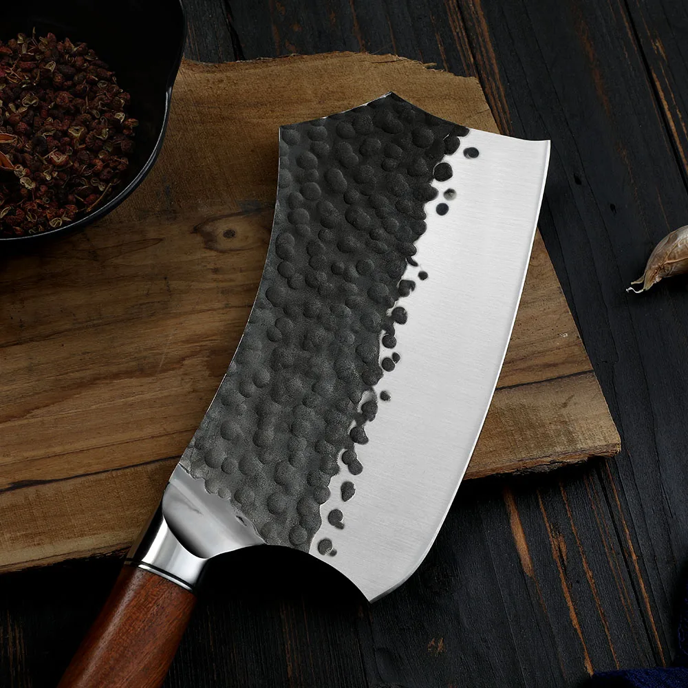 Bunka Nepravidelná rukojeť z nerezové oceli s vysokým obsahem uhlíku a palisandru 18 cm - Hikari