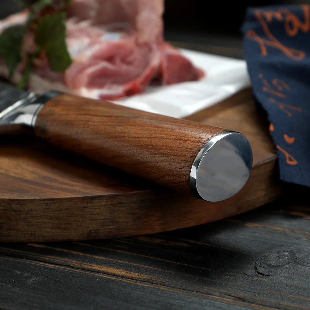 Bunka Nepravidelná rukojeť z nerezové oceli s vysokým obsahem uhlíku a palisandru 18 cm - Hikari