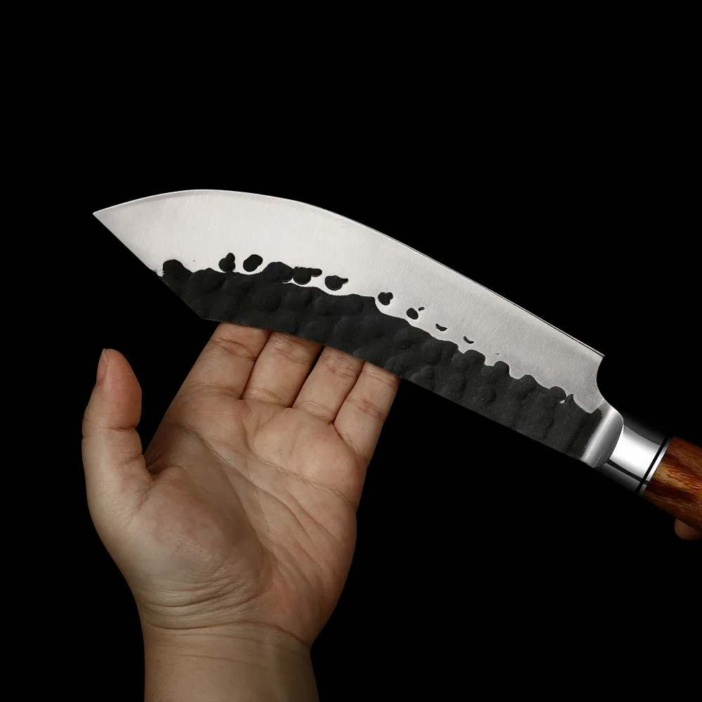 Řeznická rukojeť z nerezové oceli s vysokým obsahem uhlíku a palisandru 18 cm - Hikari