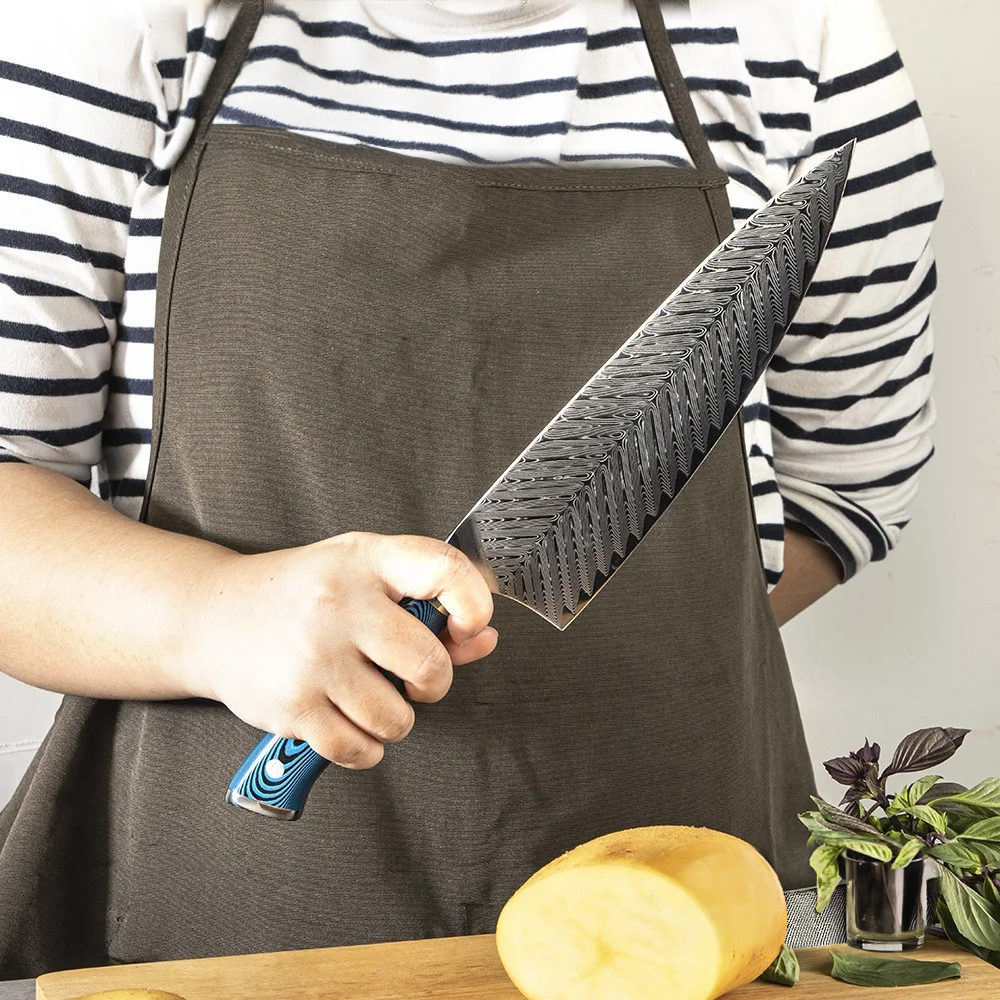 Prémiový šéfkuchařský nůž, Hikari - Všestranná 73vrstvá damašková ocel s rukojetí z pakkawoodu pro kulinářské výkony - Hikari