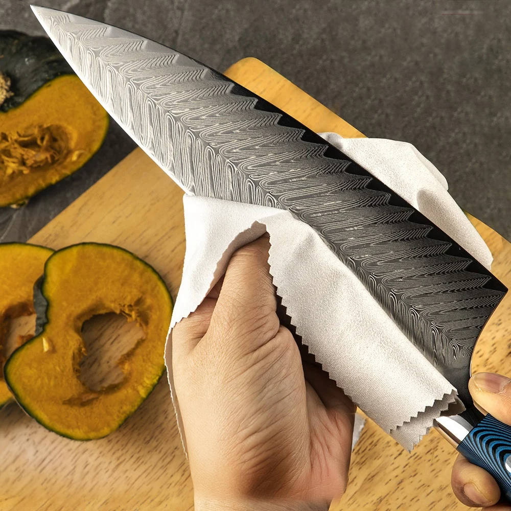 Prémiový šéfkuchařský nůž, Hikari - Všestranná 73vrstvá damašková ocel s rukojetí z pakkawoodu pro kulinářské výkony - Hikari