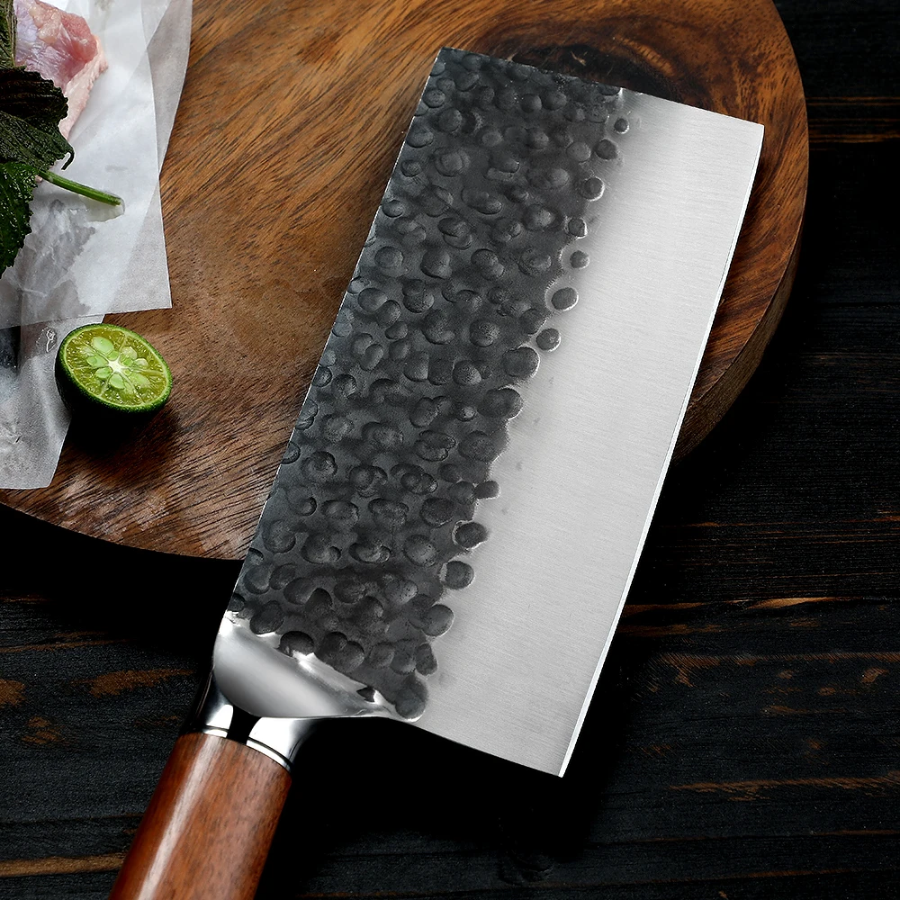 Heavy-Duty Cleaver, Hikari - karbonová nerezová ocel, rukojeť z palisandru - na sekání a porcování tvrdých surovin - Hikari