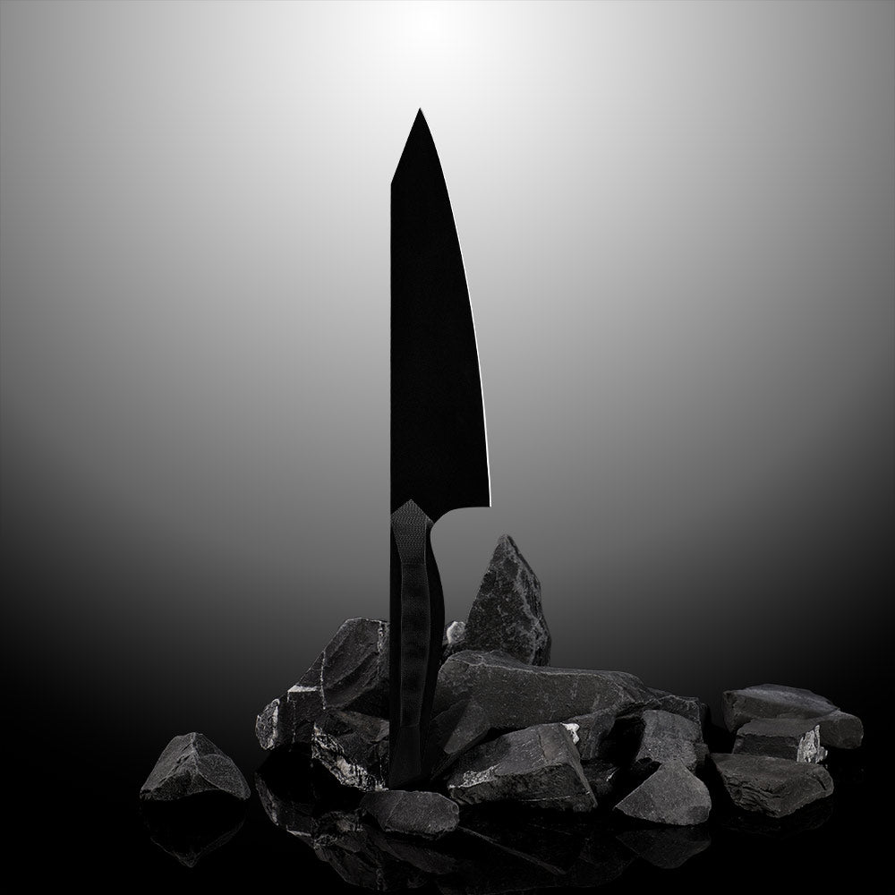 Kiritsuke Knife – Versatile Stainless Steel Blade with Black Titanium Plating, Japanese Style for Professional Chefs - Hikari