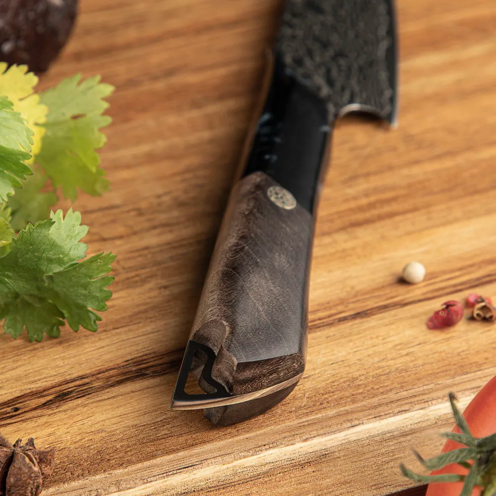 Premium Nakiri, Hikari - nůž na zeleninu, čepel z damaškové oceli a oceli VG-10, rukojeť z javoru a pryskyřice - Hikari
