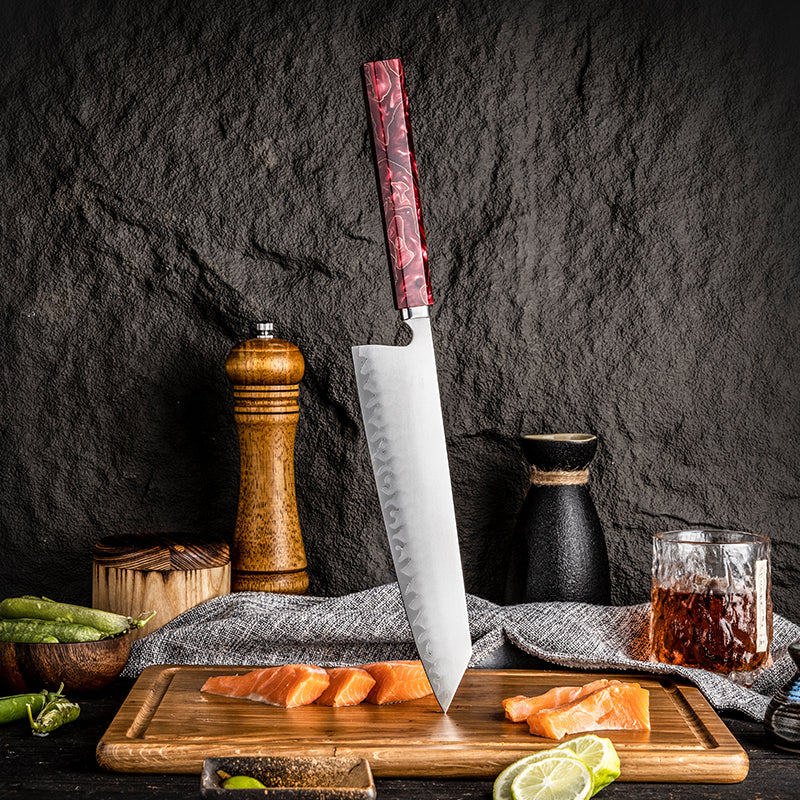 Hikari Kiritsuke nůž – profesionální japonský kuchařský nůž s matnou čepelí a pryskyřičnou rukojetí