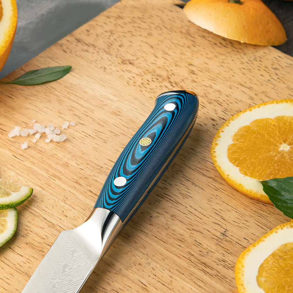 Drobný nůž Premium, Hikari - univerzální malý nůž s damaškovou čepelí a čepelí VG -10, pro přesné řezání - Hikari