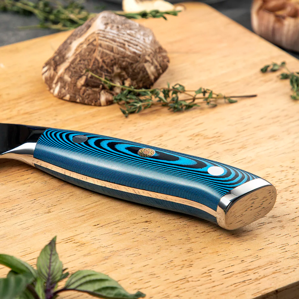 Hikari Yanagiba - Damaškový nůž na sushi s rukojetí z dřeva Belle Pakkawood, na přípravu syrového masa - Hikari