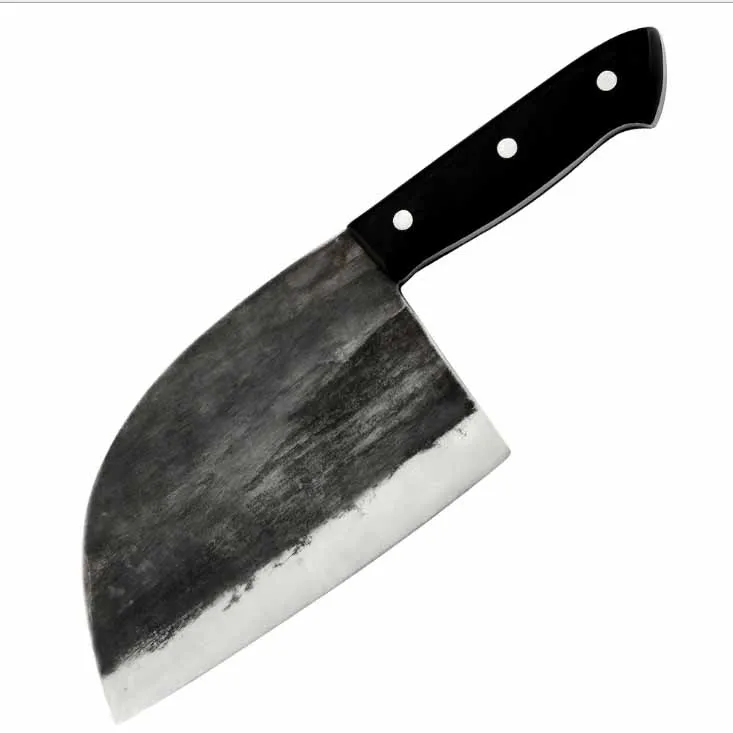 Cleaver Knives - Cleaver High Carbon Steel, Pakkawood Handle with Leather Bag, 18 cm - Hikari