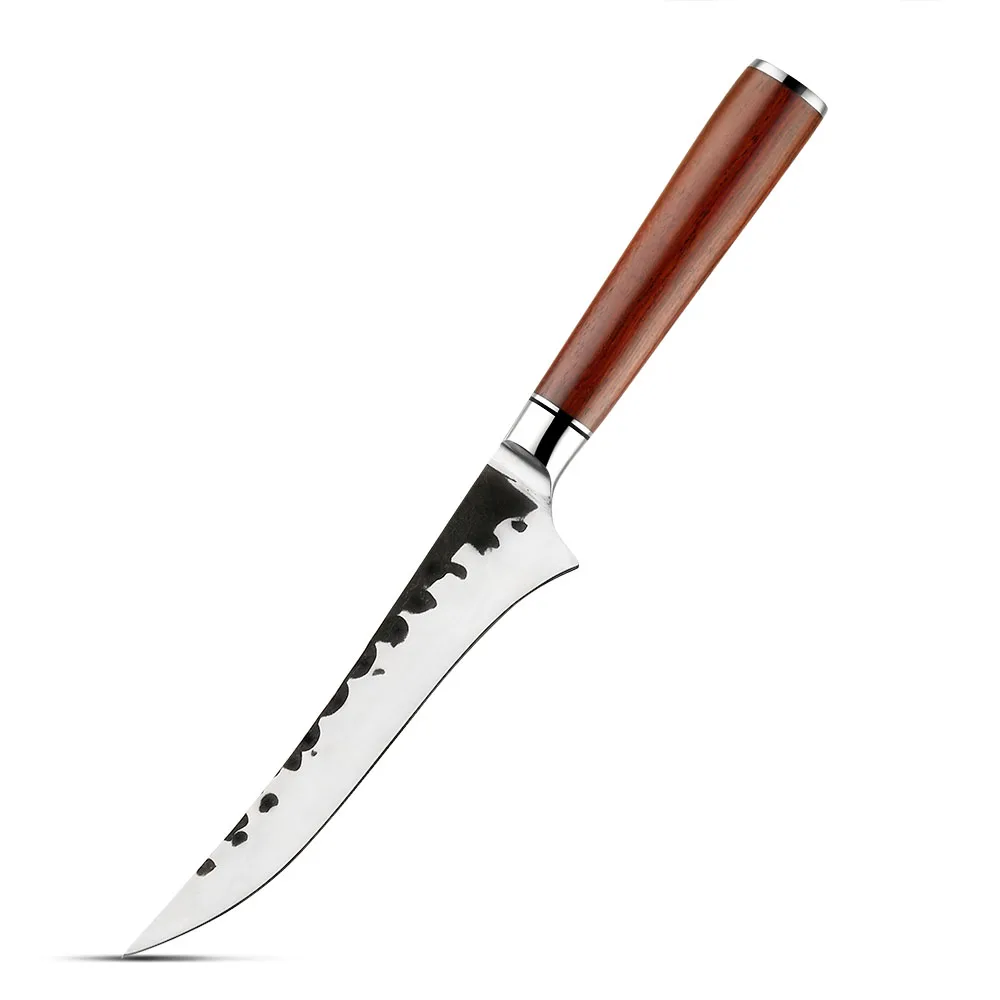 Honesuki / Boning Knife – High-Carbon Stainless Steel, Ergonomic Rosewood Handle for Bone Removal - Hikari
