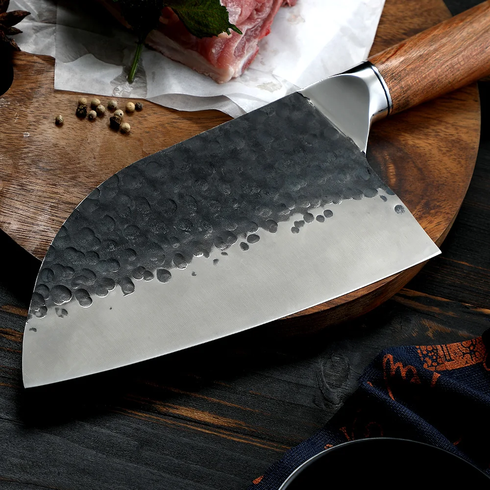 Bunka Rounded High-Carbon Stainless Steel Rosewood Handle 18cm - Hikari
