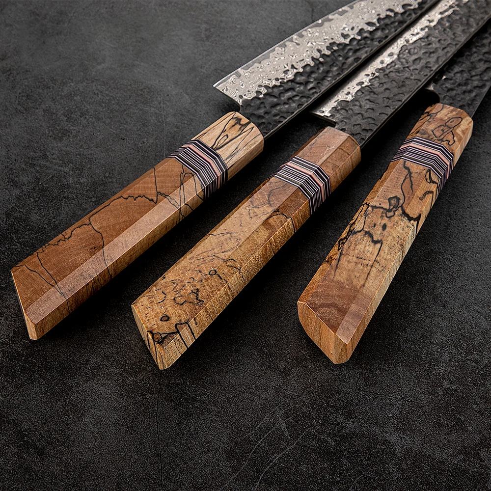 Univerzální nůž Santoku, Hikari – prémiová damašková ocel VG-10 pro ostrost a odolnost