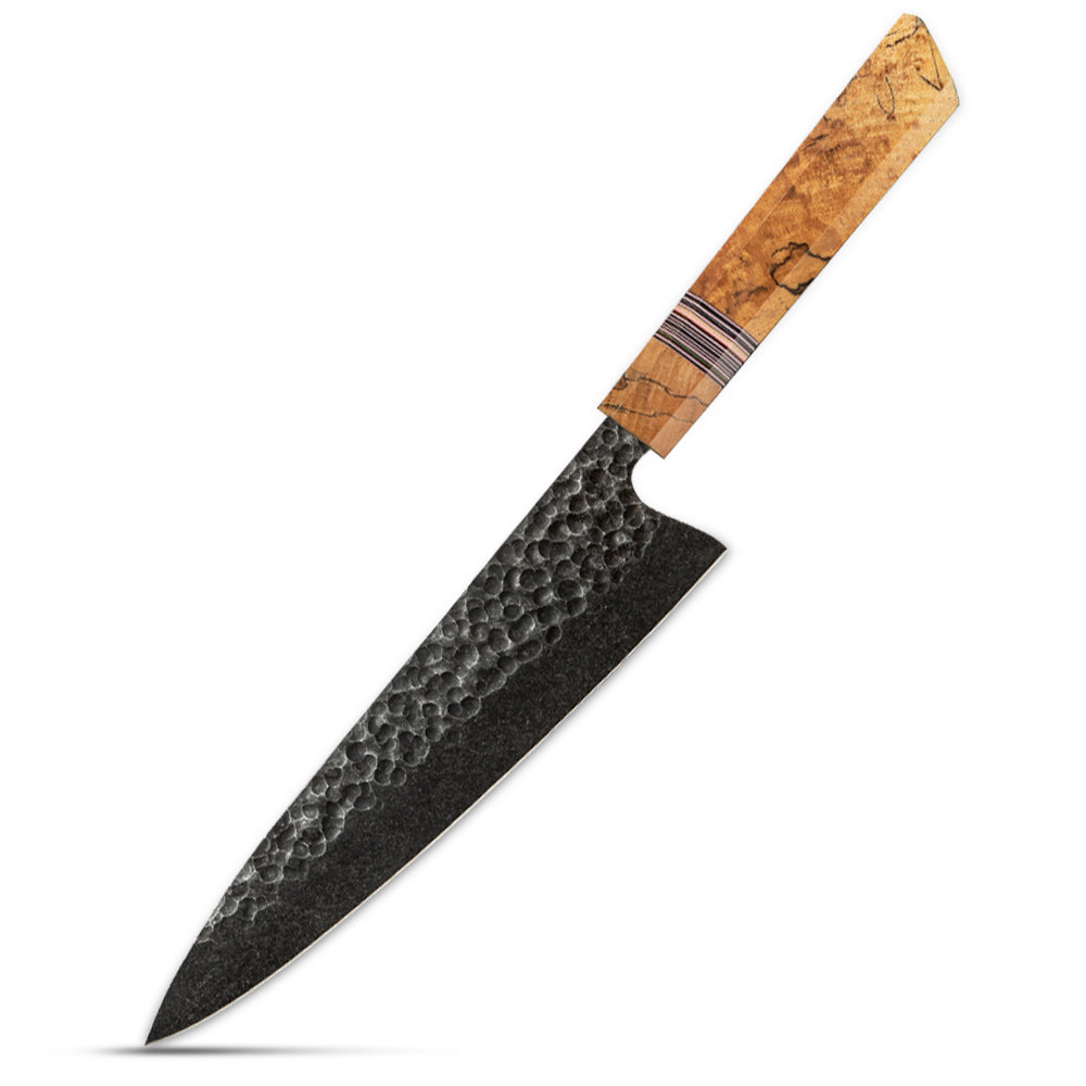 Professional Kiritsuke chef knife in white background