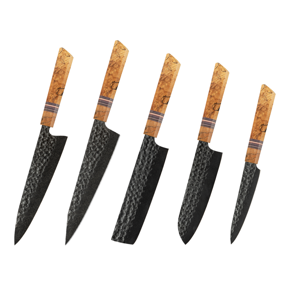 Sada nožů s rukojetí z uhlíkové oceli a javoru H261, Hikari Knife